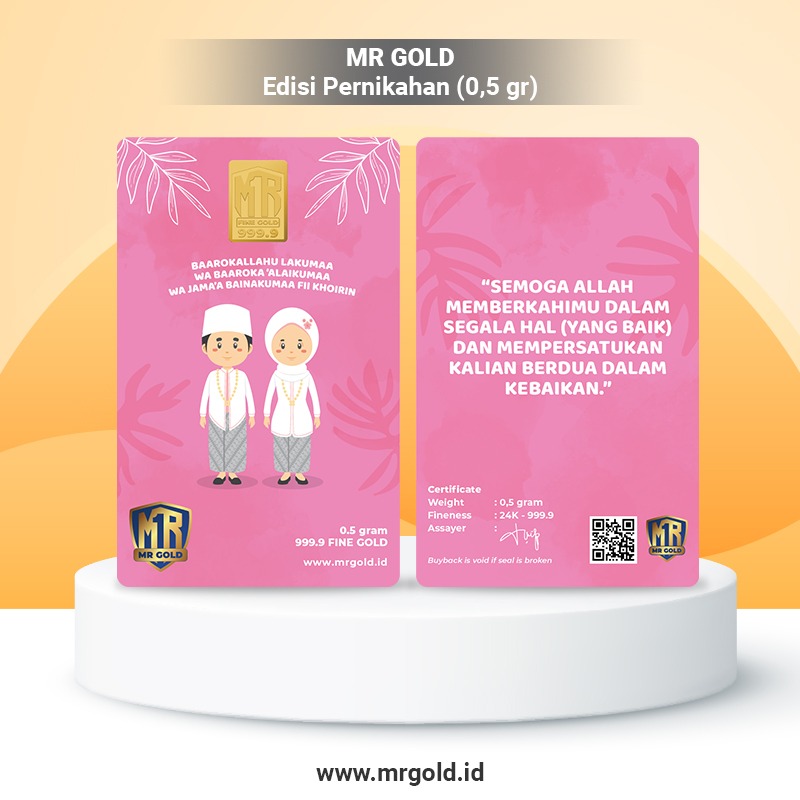 Emas Murni 24K ukuran 0,5 g