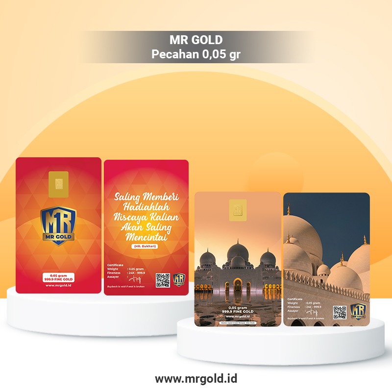 Emas Murni 24K ukuran 0,05 g