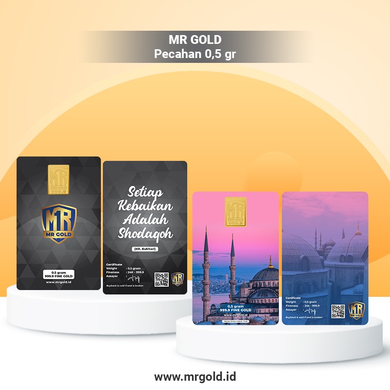 Emas Murni 24K ukuran 0,5 g
