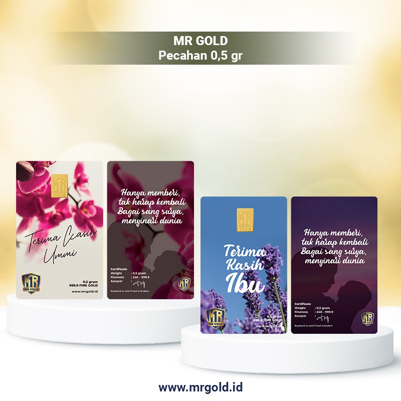Emas Murni 24K ukuran 0,5 g